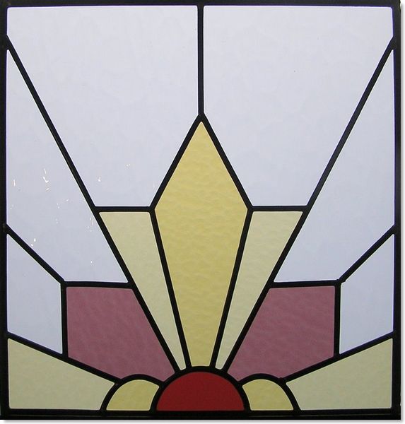 Art deco style stained glass
